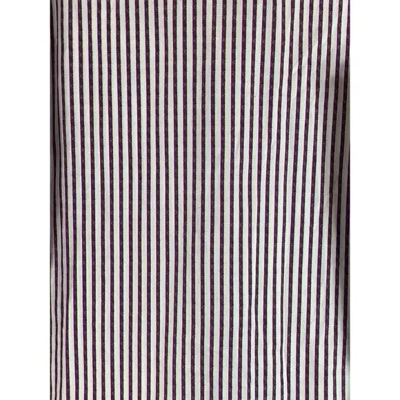 ROBERT GRAHAM Men's White/Burgundy Striped Knowledge Wisdom Truth Shirt SZ 17